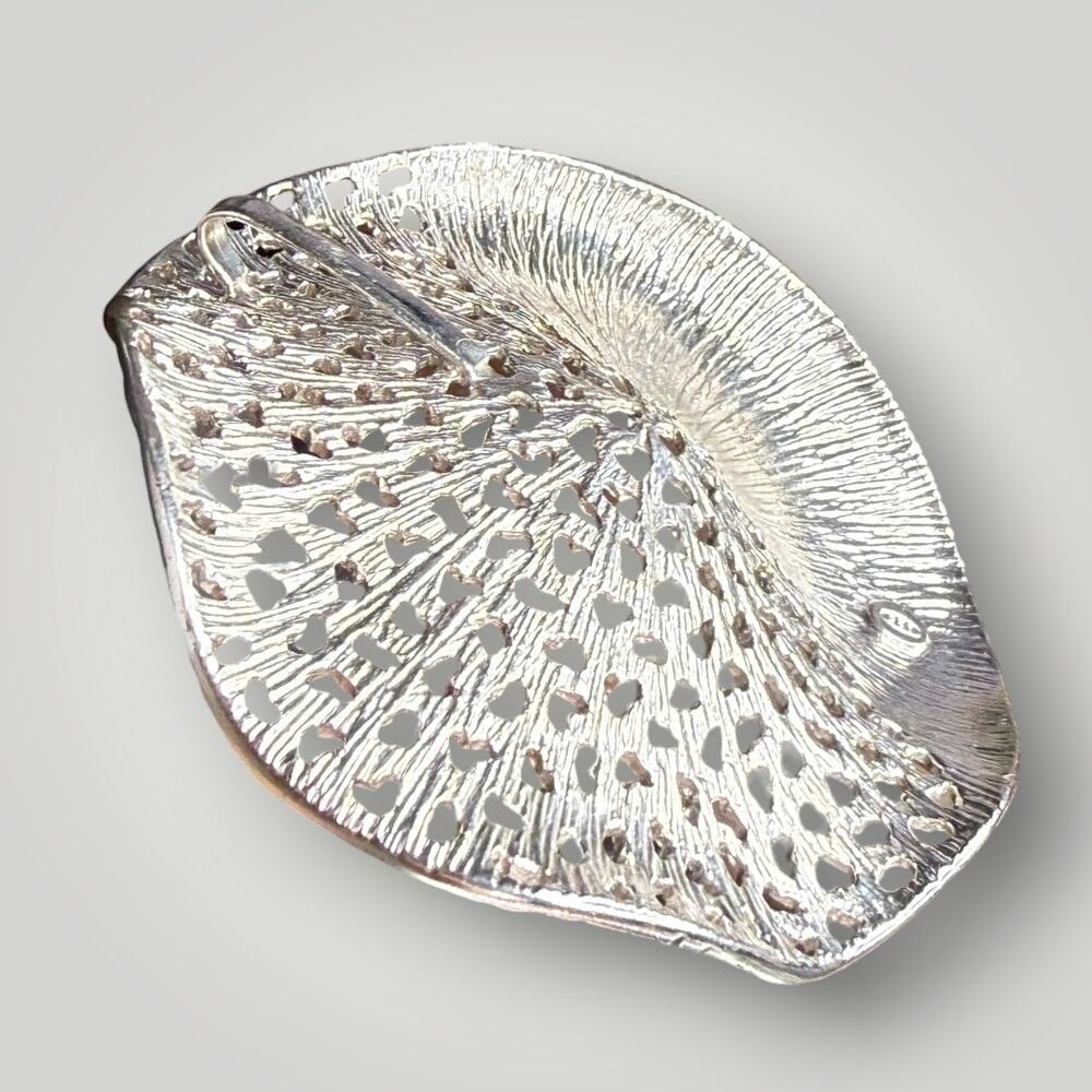Argent Basic 925 Sterling Silver Rhodium Plated Diamond-Cut Openwork Pendant - Picture 7 of 10